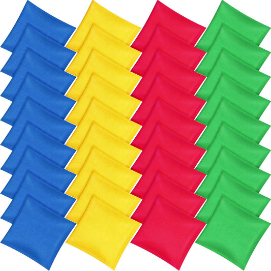 Foilswirl nylon bean bags in bright colors for outdoor toss games.