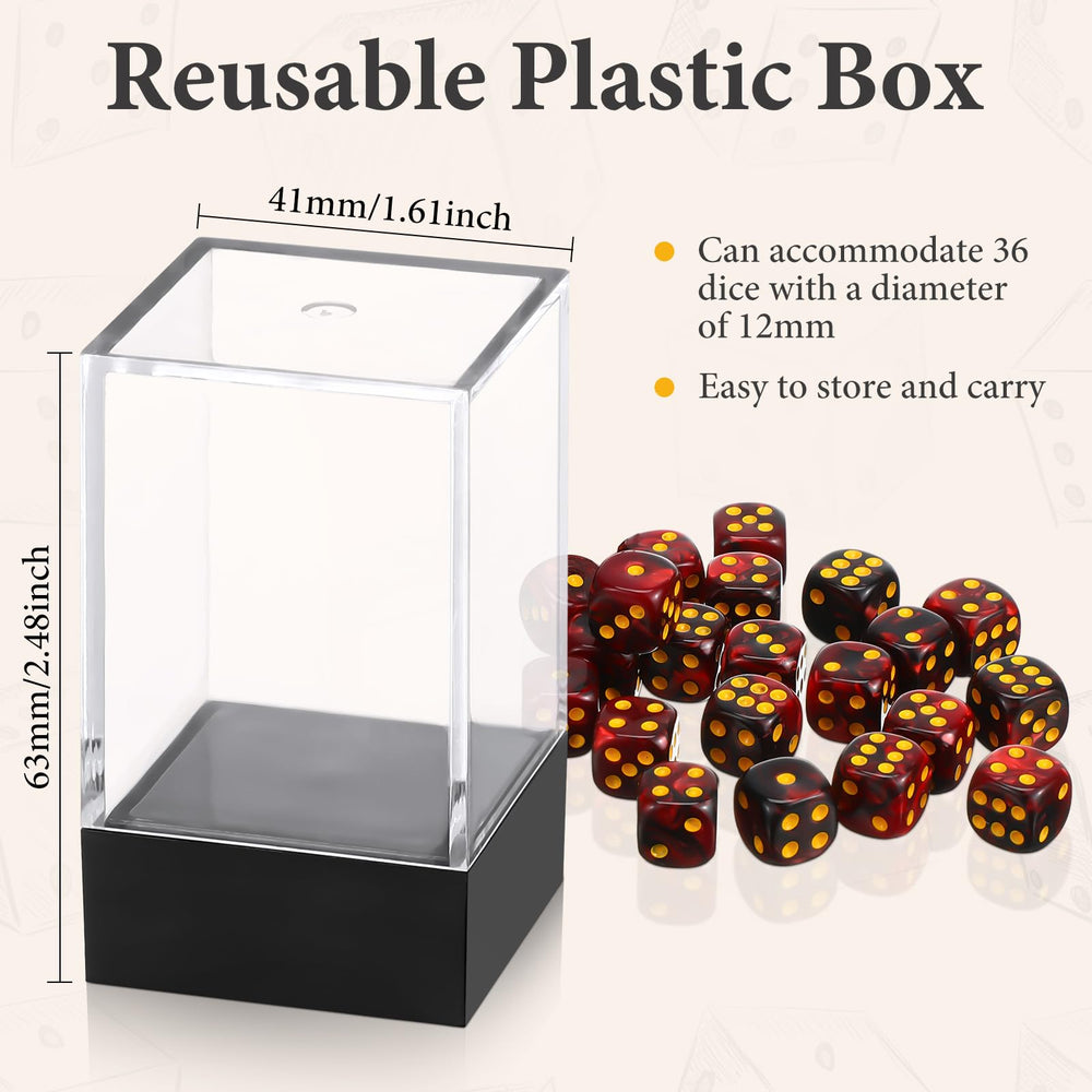 Foilswirl portable dice box ideal for carrying to classes and clubs