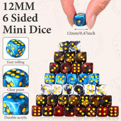 Foilswirl transparent storage box keeps dice organized and portable