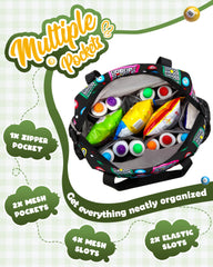 FOKDUVB Bingo Bag interior elastic slots keep daubers organized