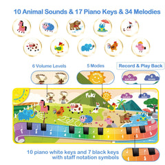 Foki 61-animal sounds feature for playful learning and animal-themed melodies.