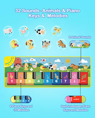 Built-in animal sounds on the FOKI mat spark imaginative play
