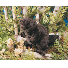 Folkmanis Beaver Hand Puppet textured tail detail for stage thumping