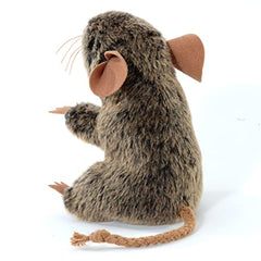 Folkmanis field mouse plush detail emphasizes durable materials for hours of pretend play