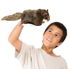 Folkmanis Flying Squirrel plush detail highlighting soft texture for pretend play