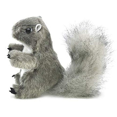 Folkmanis gray squirrel finger puppet easily animates on a finger for playful storytelling.