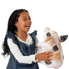 Folkmanis Grunting Pig puppet highlights front trotters for expressive play.