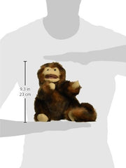 Folkmanis Monkey Hand Puppet six-inch size fits beginners' hands comfortably.