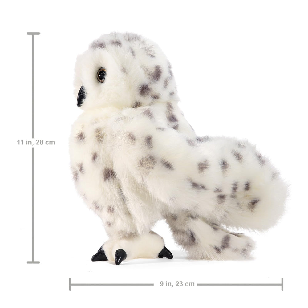 Folkmanis Snowy Owl suitable for ages 3+, encouraging imaginative play.