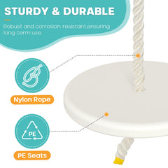 Fologtoo zipline seat assembly with carabiner and rope for quick setup