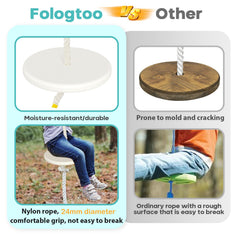 Fologtoo zipline seat capacity up to 350 lbs for versatile riders