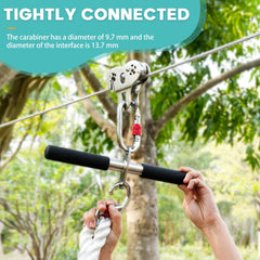 Fologtoo zipline seat with adjustable nylon rope length for customization