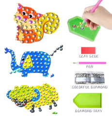 FONYANE tiger diamond stickers for kids inspire vibrant, expressive art