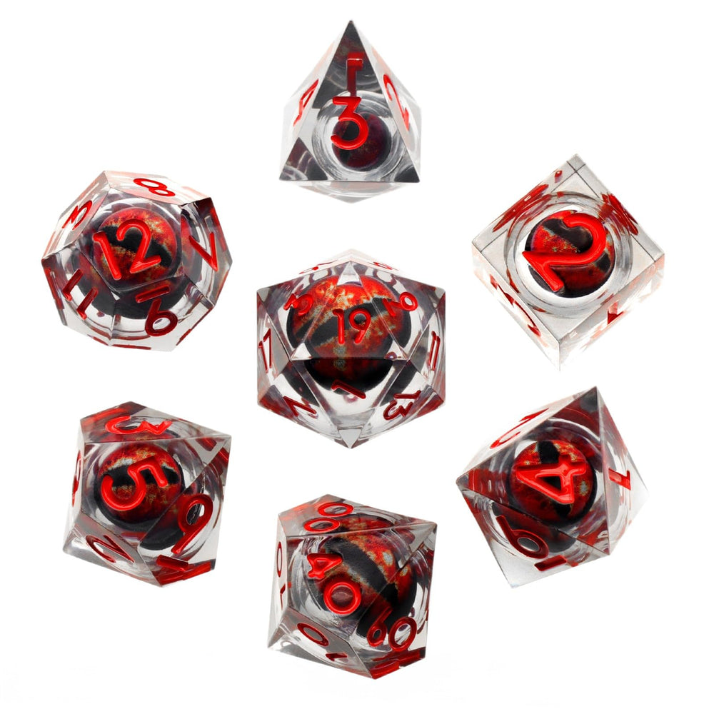 FONVGOGO Tabletop scene showing dragon eye dice during a campaign.