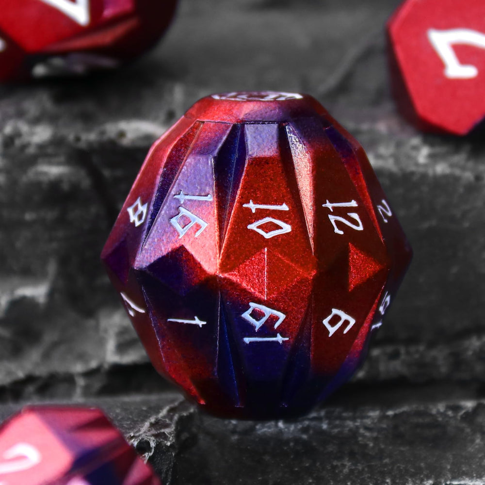 FONVGOGO D12 metal die black red, premium feel for seasoned players