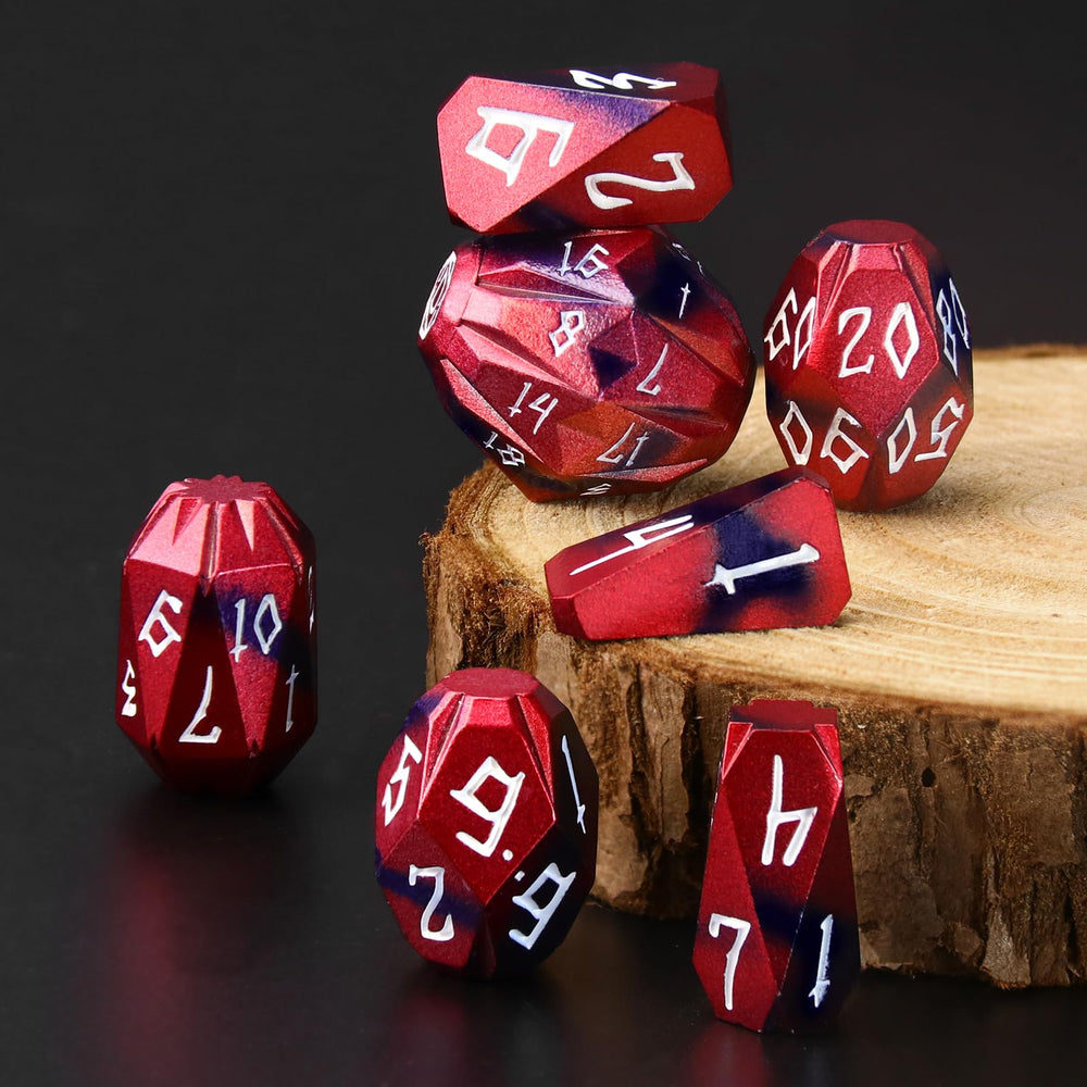 FONVGOGO D6 metal die black red, balanced weight for smooth sessions