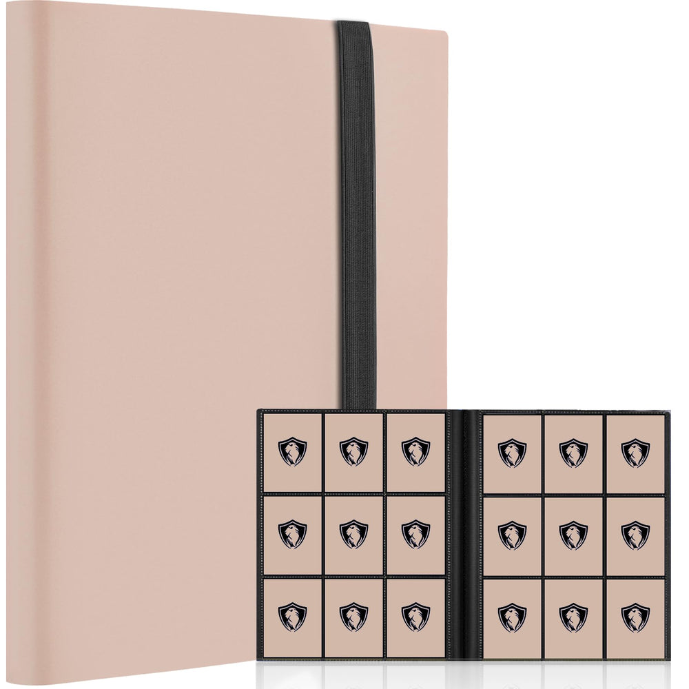 Fonwill pink trading card binder with 360-card capacity for safe collection.