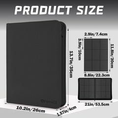 Fonwill binder side-loading pocket closeup highlighting secure card retention.