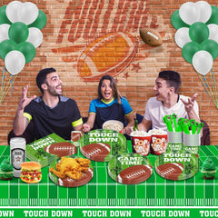Football Party Supplies Set total 102 pieces ready for a 20-guest celebration