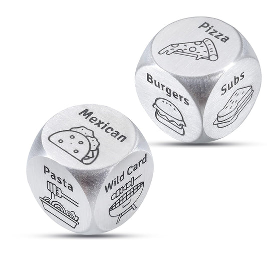 FOOZDEEVAAQ food dice game pair for couples, ideal for quick date-night choices.