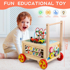 FOPNETS wooden cube magnetic train feature for hands on play.
