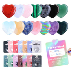 Fopxuni valentines cards for kids classroom with crystal stones for lasting friendship.