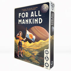 For All Mankind board game box and setup visuals inviting quick table-play.