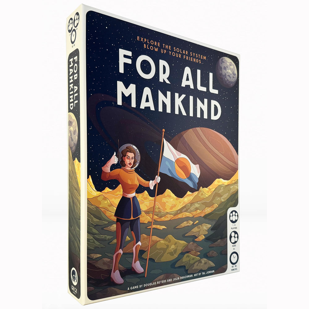 For All Mankind board game: sun and orbiting planets create dynamic strategy at the table.