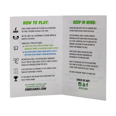 Fore Cards On Course simple instruction booklet speeds setup.
