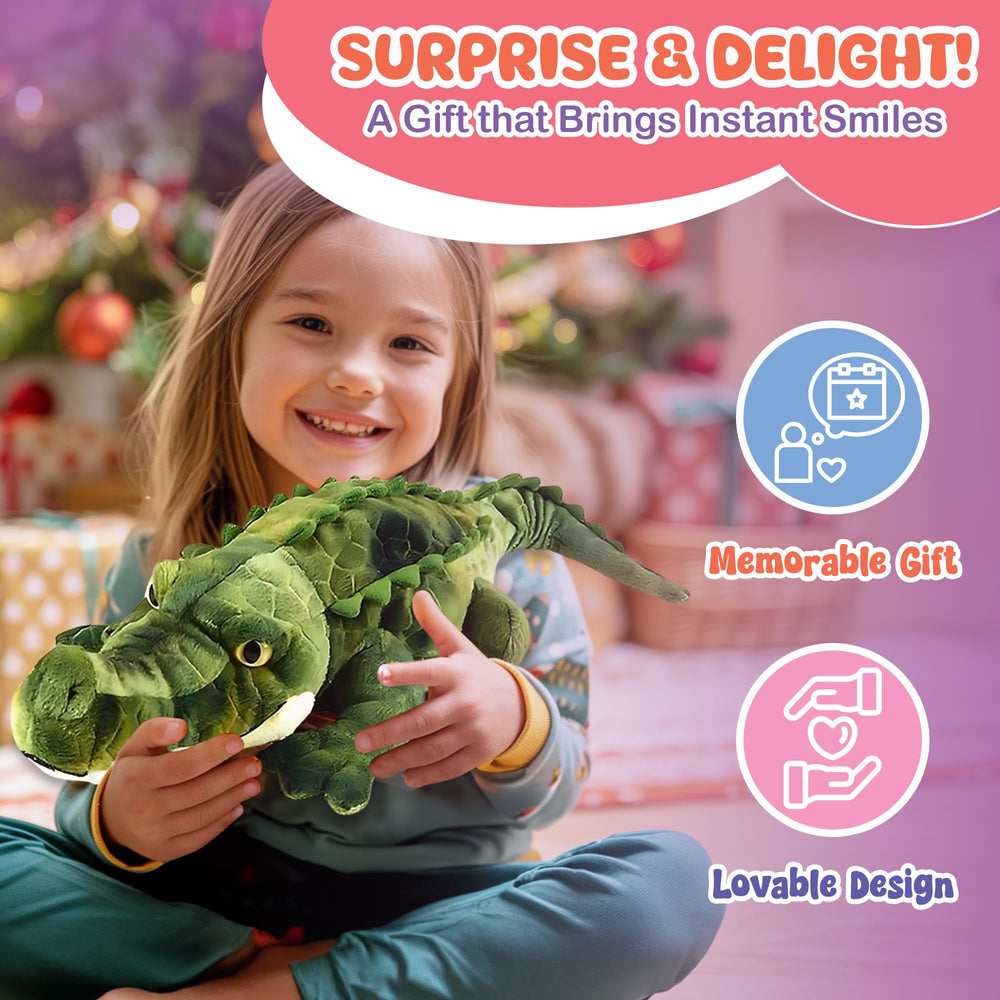 Forest and Twelfth crocodile plush gift idea for ages 3 and up.