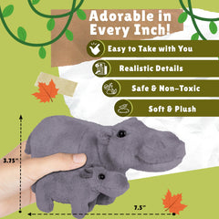 Forest and Twelfth Mom and Baby Mini Hippo bedtime snuggle promotes calm nighttime routines