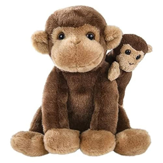 Forest & Twelfth mom and baby monkey stuffed toy for comforting hugs.