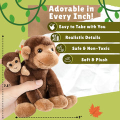 Forest & Twelfth soft plush monkey set inspires cozy nursery décor.