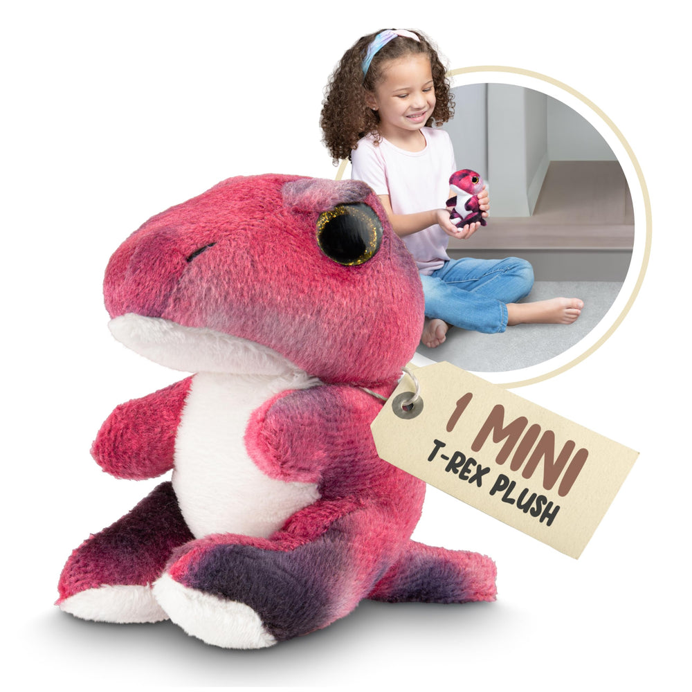 Forest & Twelfth stuffed T-Rex mini plush close-up, soft textures for comforting hugs