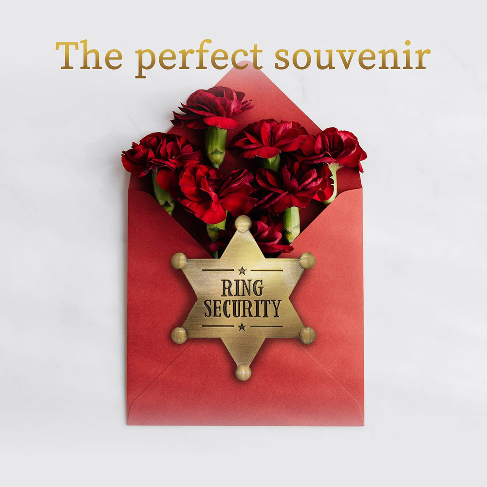 ForFine ring security badge closeup metal detail reflects quality and shine