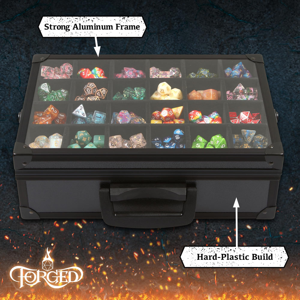 Forged Dice Co. aluminium edges provide sturdy frame and durability.
