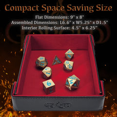 Forged Dice Co compact 6.4-by-4.5-inch arena fits portable play.