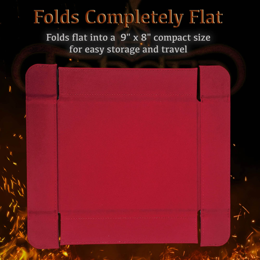 Forged Dice Co velvet-surface dice tray cushions metal dice for quieter, more controlled throws.