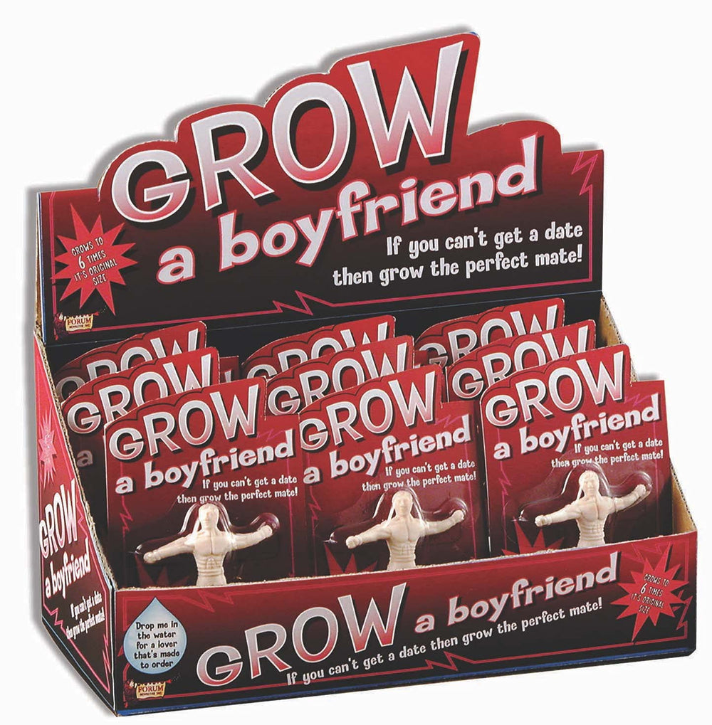 Forum Novelties Grow a Boyfriend novelty grows to full size up to 12 inches for playful photo moments.