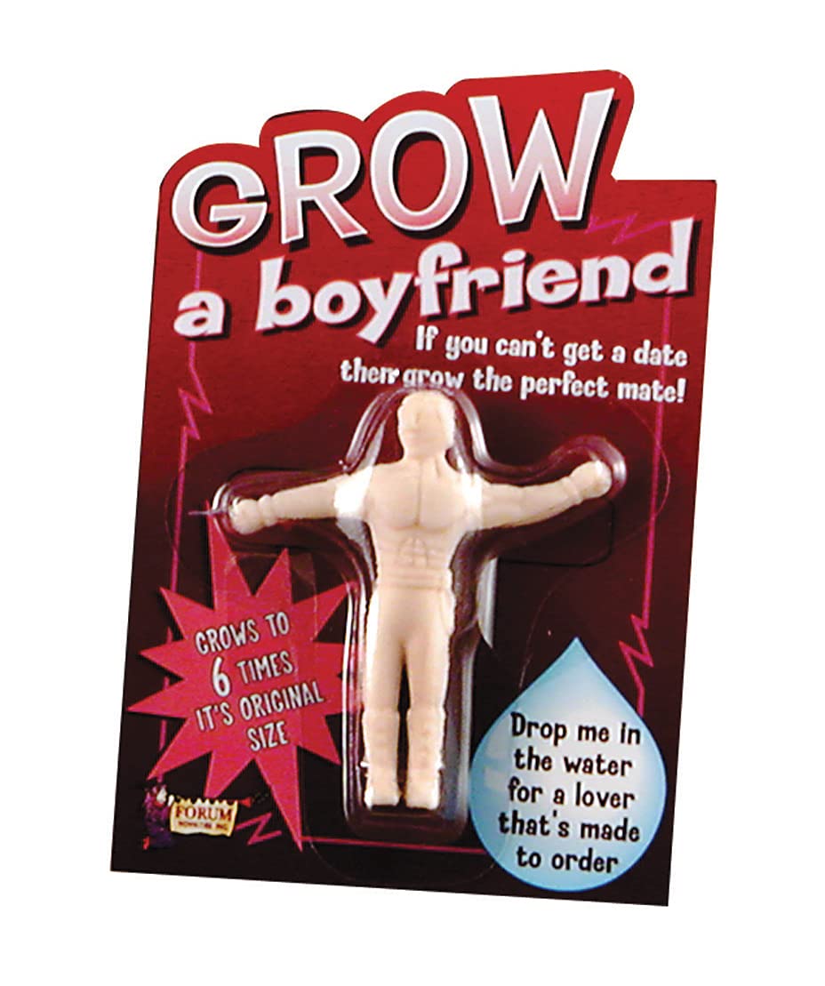 Forum Novelties Grow a Boyfriend novelty expands in water for a fun party prop and surprise reveal.