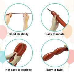 FOTIOMRG balloons work with air or helium for lasting displays.