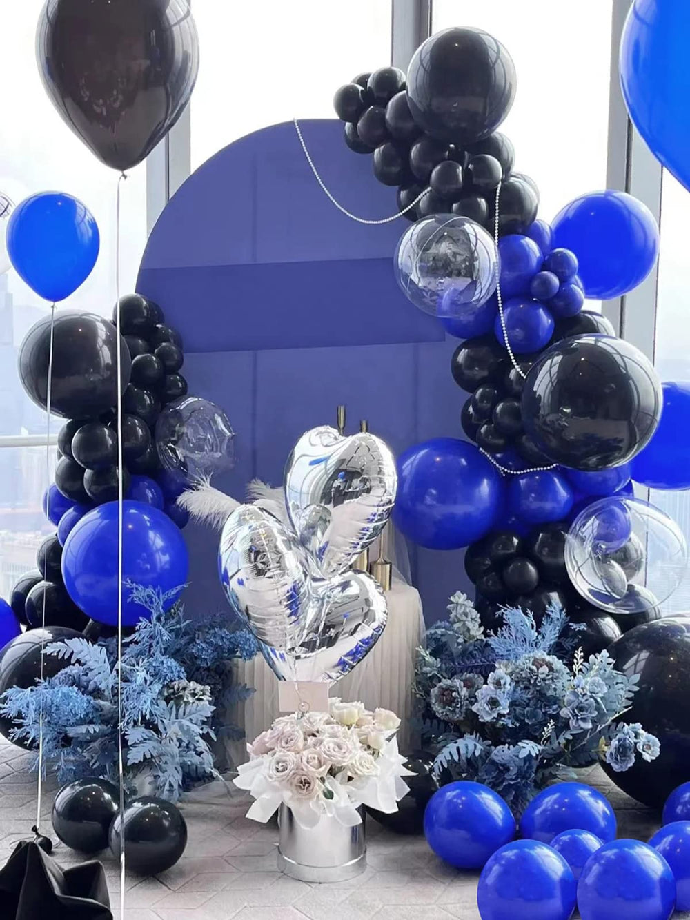 FOTIOMRG royal blue balloons pair well with gold or white accents for weddings.