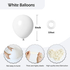 FOTIOMRG white latex balloons close-up showing durable material