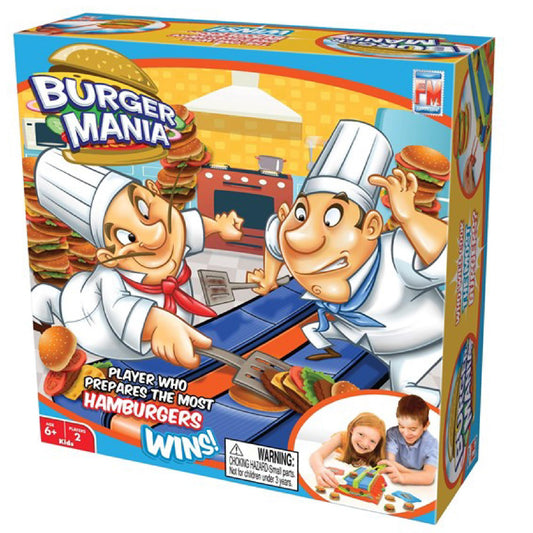 Fotorama Burger Mania on the conveyor belt action boosts fast-paced play and hand-eye coordination