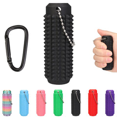 FOWSRHRG Little Ouchies Spiky Fidget black front view showing discreet design for anxiety relief