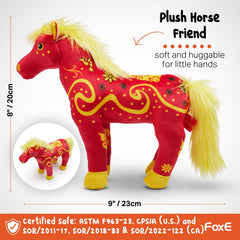 FoxE CNY décor horse serves as a festive centerpiece and display piece.