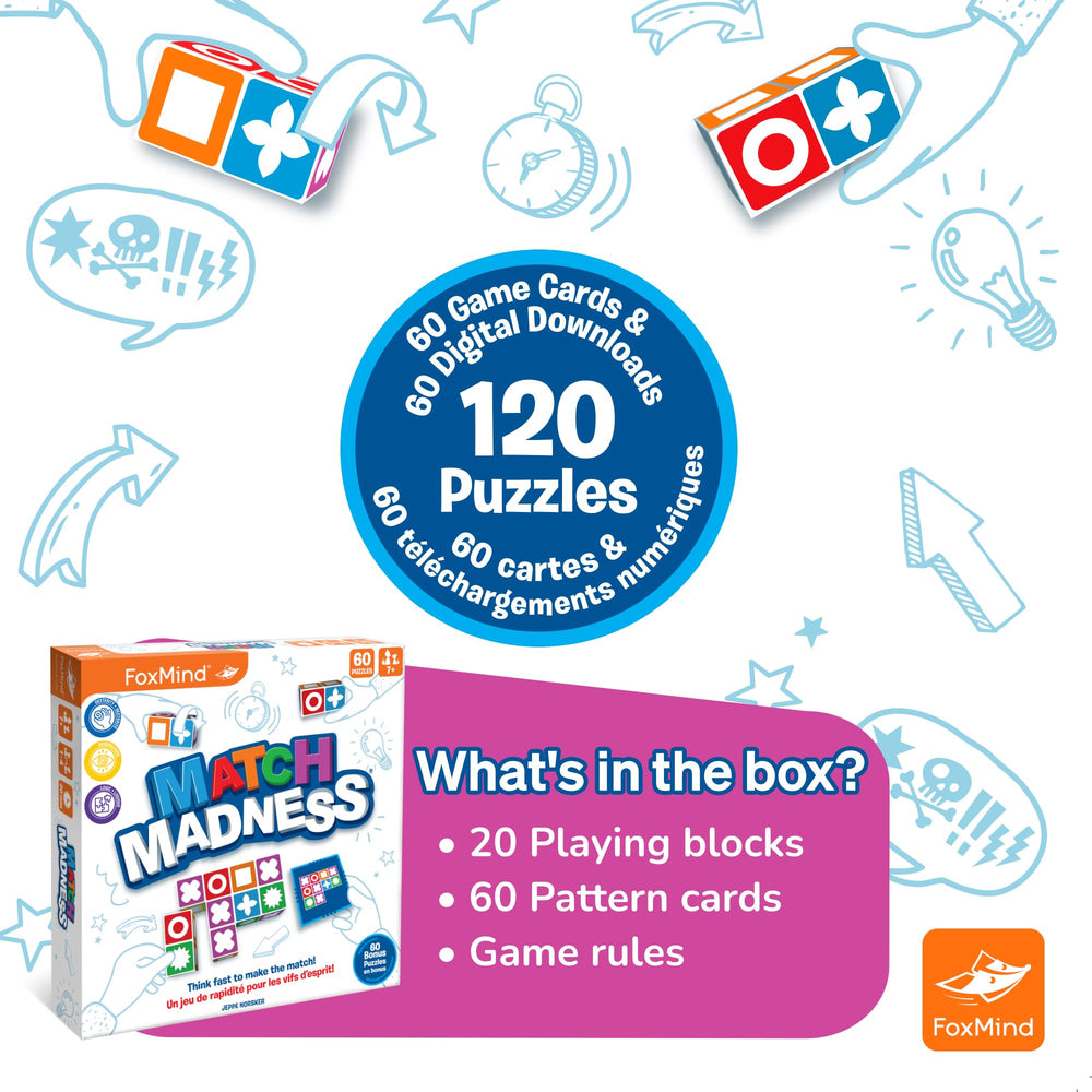 FoxMind Match Madness suitable for ages 7 and up.