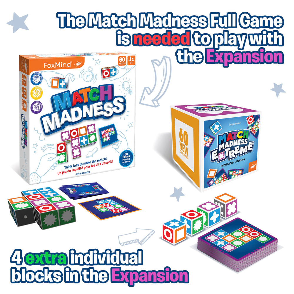 FoxMind Match Madness Extreme suitable for ages seven and up encouraging puzzle exploration