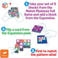 FoxMind Match Madness Extreme game pieces showcase vivid colors for engaging pattern matching
