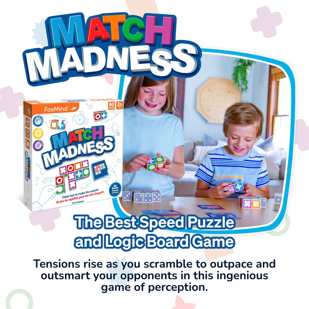 FoxMind Match Madness pattern cards shown for fast-paced play.